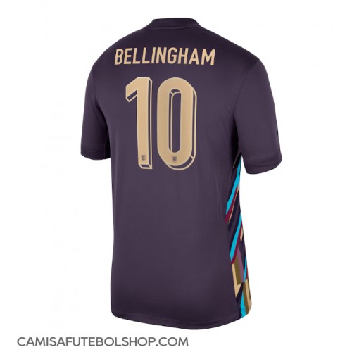 Camisa de time de futebol Inglaterra Jude Bellingham #10 Replicas 2º Equipamento Feminina Europeu 2024 Manga Curta